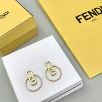 Fendi Women O Lock Earrings Gold-Colored (1)