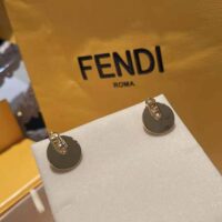 Fendi Women O Lock Earrings Gold Colored (1)