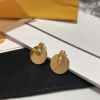 Fendi Women O Lock Earrings Gold Colored (1)