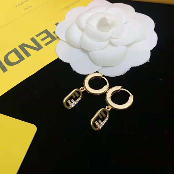 Fendi Women O Lock Earrings Gold-Colored Earrings (2)