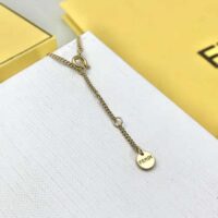 Fendi Women O Lock Necklace Gold-Colored (1)