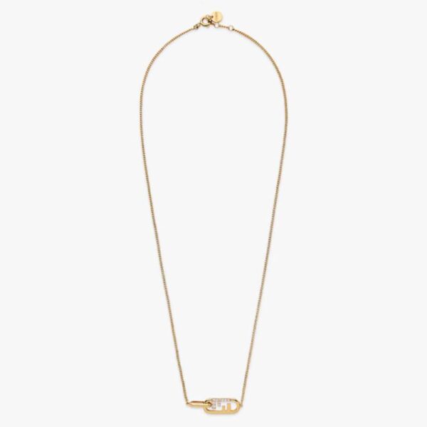 Fendi Women O Lock Necklace Gold-Colored Necklace (1)