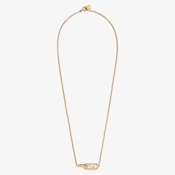 Fendi Women O Lock Necklace Gold-Colored Necklace (1)