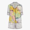 Fendi Women Pajama Set Multicolor Silk Pajama Set-White