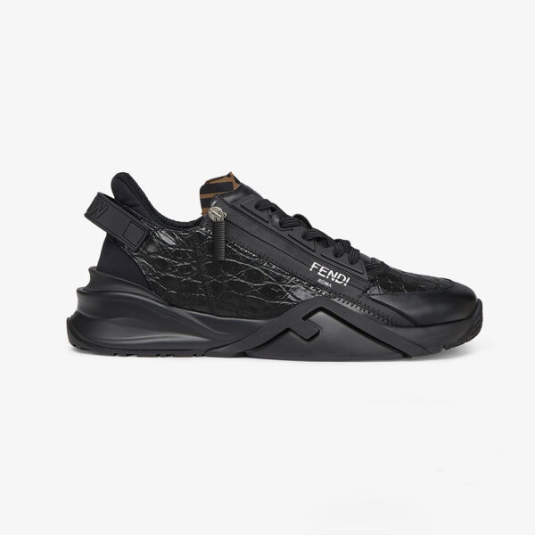 Fendi Women Sneakers Black Caiman Low-Tops (1)