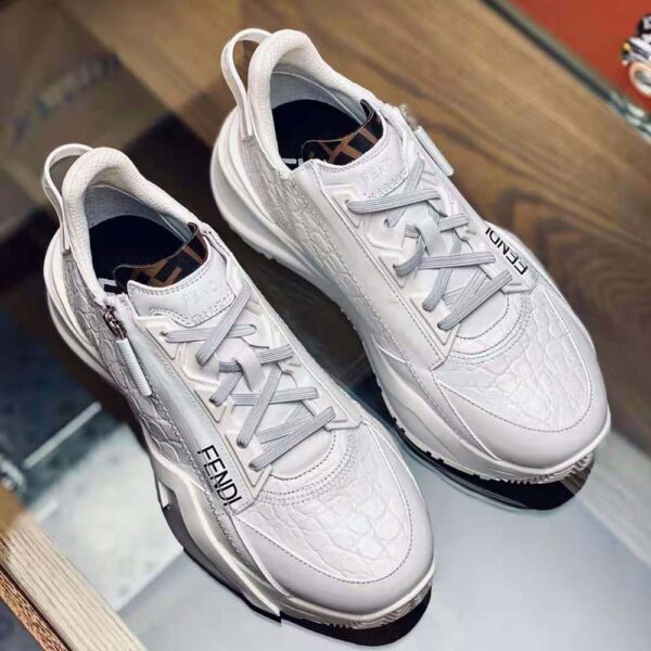 Fendi Women Sneakers White Caiman Low-Tops (4)
