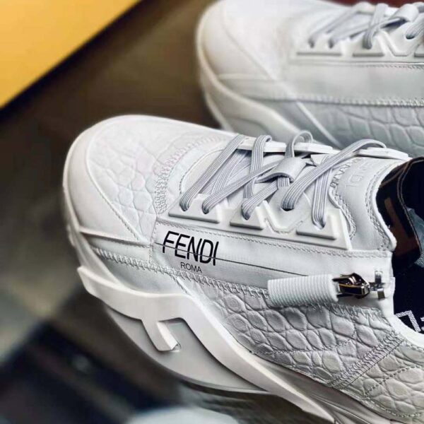 Fendi Women Sneakers White Caiman Low-Tops (6)