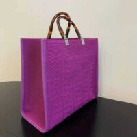 Fendi Women Sunshine Medium FF Fabric Shopper-purple (1)