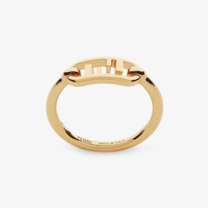 Fendi Women Thin Ring with Fendi O’Lock Motif