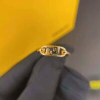 Fendi Women Thin Ring with Fendi O’Lock Motif (1)