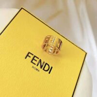 Fendi Women Wide Band Ring with Laser-Cut FENDI Lettering (1)
