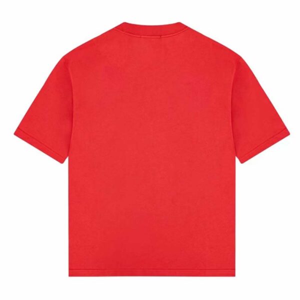 Gucci GG Men Cotton Jersey T-Shirt Red Gucci Mirror Print Crewneck Oversize Fit (8)