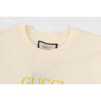 Gucci GG Men Gucci Boutique Print Oversize T-Shirt White Cotton Jersey Crewneck (2)