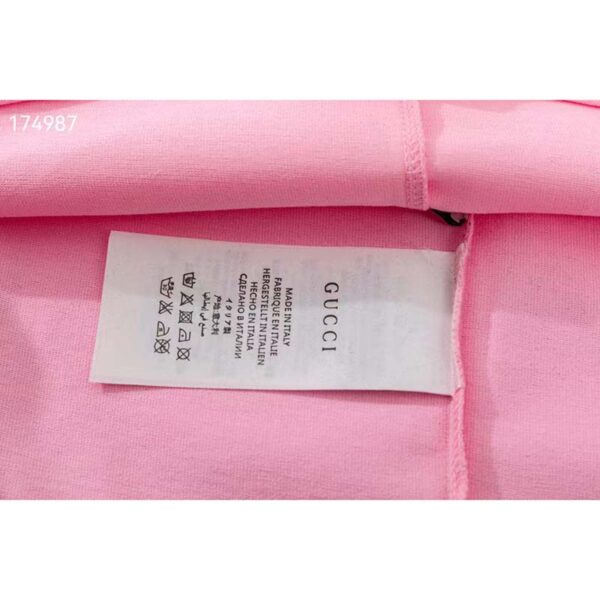 Gucci GG Men Gucci Pineapple Cotton T-Shirt Pink Jersey Crewneck Oversize Fit (4)