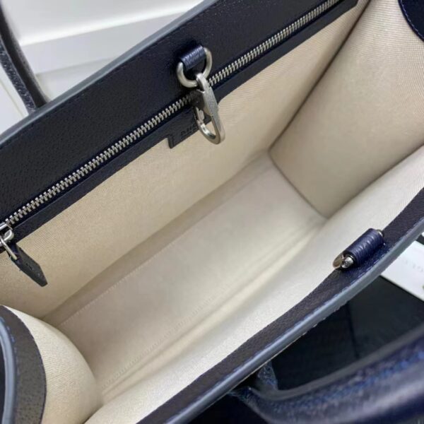 Gucci GG Unisex Medium Tote Bag Interlocking G Beige Blue Supreme Canvas (2)