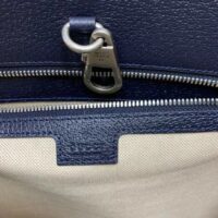 Gucci GG Unisex Medium Tote Bag Interlocking G Beige Blue Supreme Canvas (4)
