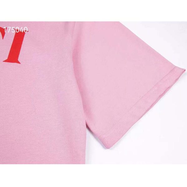 Gucci GG Women Bananya Cotton T-Shirt Pink Jersey Crewneck Oversize Fit (11)
