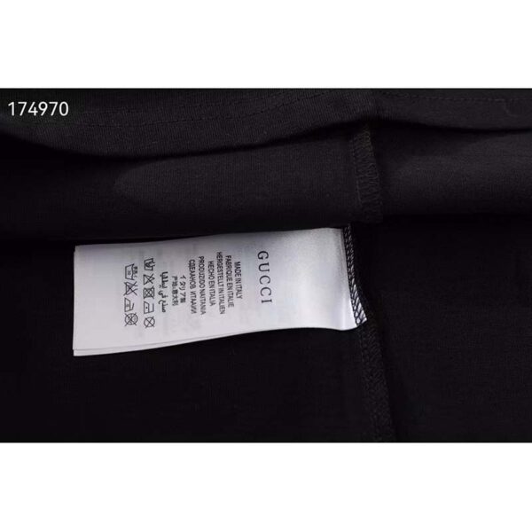 Gucci GG Women Cotton Jersey T-Shirt Black Gucci Mirror Print Crewneck Oversize Fit (3)