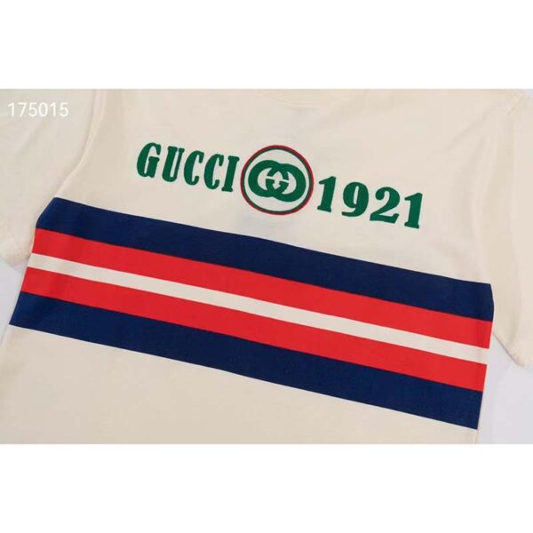 Gucci GG Women Cotton T-Shirt White Cotton Jersey Crewneck Oversize (11)