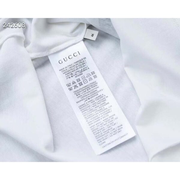 Gucci GG Women Crystal 1921 Gucci Cotton T-Shirt Crewneck Oversize Fit (4)