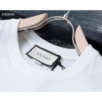 Gucci GG Women Crystal 1921 Gucci Cotton T-Shirt Crewneck Oversize Fit (5)