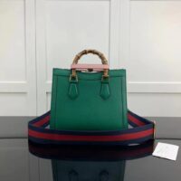 Gucci GG Women Diana Small Tote Bag Double G Green Leather (7)