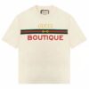 Gucci GG Women Gucci Boutique Print Oversize T-Shirt White Cotton Jersey Crewneck