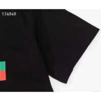 Gucci GG Women Original Gucci Print Oversize T-Shirt Black Cotton Jersey Crewneck (6)