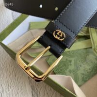 Gucci Unisex GG Belt with Square Buckle and Interlocking G 3.6 cm Width (6)