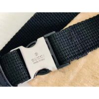 Gucci Unisex GG Embossed Belt Bag Black Tonal Leather (2)