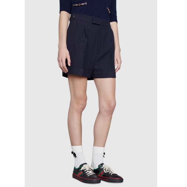 Gucci Unisex Gucci Tennis 1977 Sneaker Black Leather Green Red Web Flat (5)