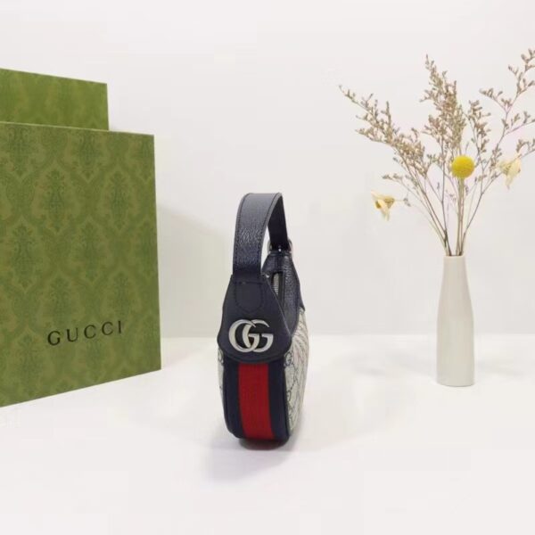 Gucci Unisex Ophidia GG Mini Bag Blue Beige GG Supreme Canvas (6)
