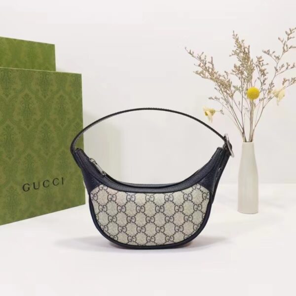 Gucci Unisex Ophidia GG Mini Bag Blue Beige GG Supreme Canvas (8)