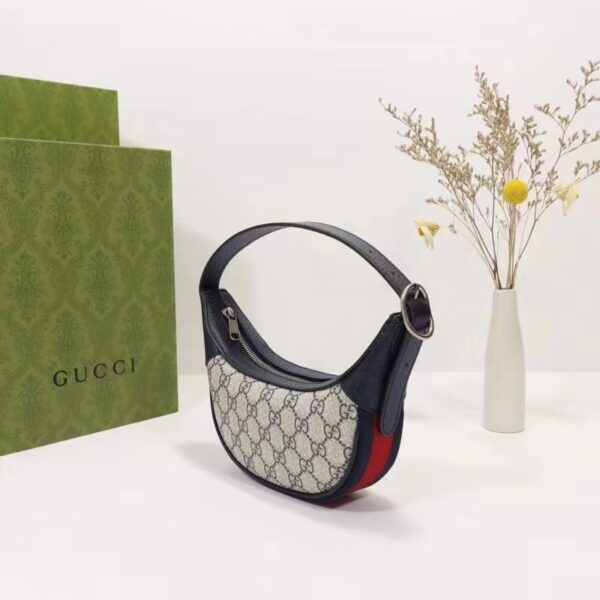 Gucci Unisex Ophidia GG Mini Bag Blue Beige GG Supreme Canvas (9)