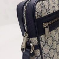 Gucci Unisex Ophidia GG Small Messenger Bag Beige Blue Supreme Canvas (11)