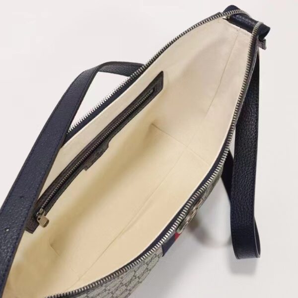 Gucci Unisex Ophidia GG Small Shoulder Bag Beige Blue GG Supreme Canvas (10)