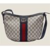 Gucci Unisex Ophidia GG Small Shoulder Bag Beige Blue GG Supreme Canvas