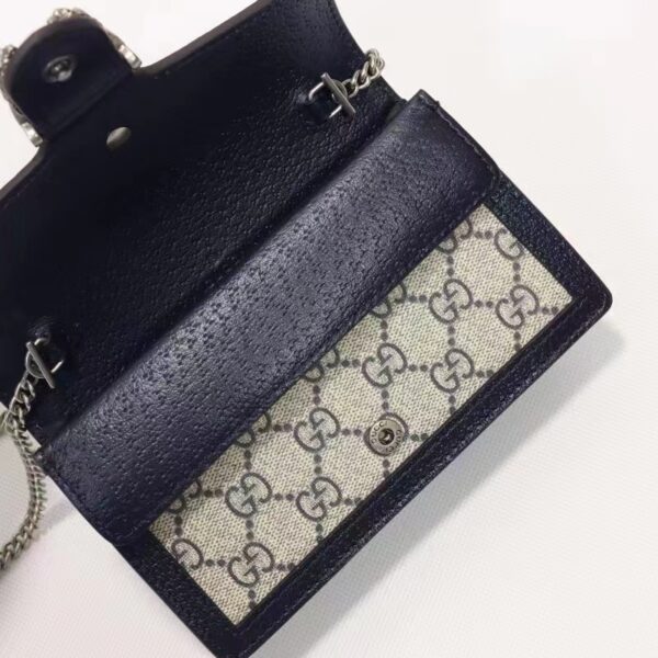 Gucci Women Dionysus GG Super Mini Bag Beige Blue GG Supreme Canvas (9)