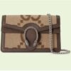 Gucci Women Dionysus Jumbo GG Super Mini Bag Camel Ebony Canvas