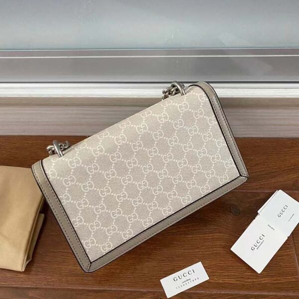 Gucci Women Dionysus Small GG Bag Beige White GG Supreme Canvas (2)