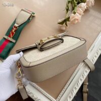 Gucci Women Gucci Horsebit 1955 Small Bag Beige White GG Supreme Canvas (3)