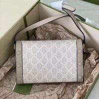 Gucci Women Horsebit 1955 Mini Bag Beige White GG Supreme Canvas (4)