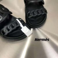 Hermes Women Extra Sandal in Nappa Leather-Black (1)