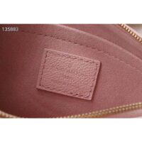 Louis Vuitton Double Zip Pochette Pink Monogram Empreinte Embossed Supple Grained Cowhide (3)