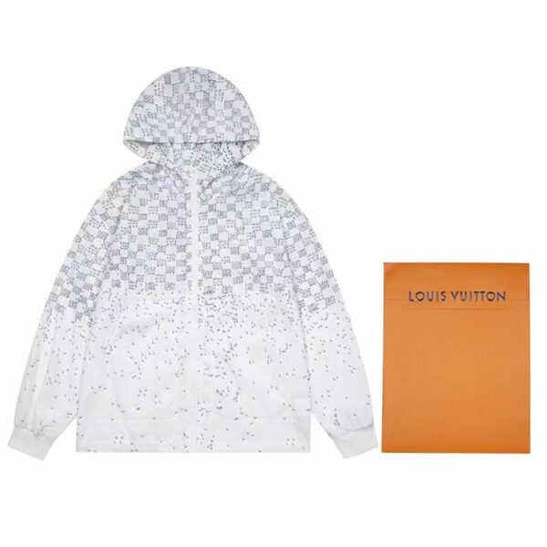 Louis Vuitton LV Men Damier Spread Windbreaker Polyester Optical White Regular Fit (2)