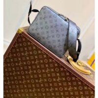 Louis Vuitton LV Men Outdoor Messenger Bag Gunmetal Gray Monogram Coated Canvas (3)