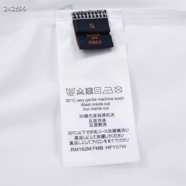 Louis Vuitton LV Men Spread Embroidered T-Shirt Cotton White Regular Fit (6)