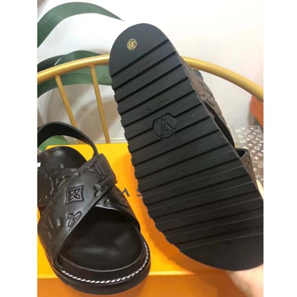 Louis Vuitton LV Unisex Black Monogram Embossed Lambskin Anatomic Insole (2)