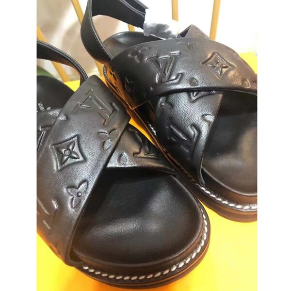 Louis Vuitton LV Unisex Black Monogram Embossed Lambskin Anatomic Insole (3)