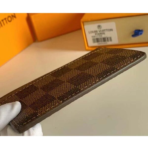 Louis Vuitton LV Unisex Card Holder Wallet Brown Damier Coated Canvas (3)